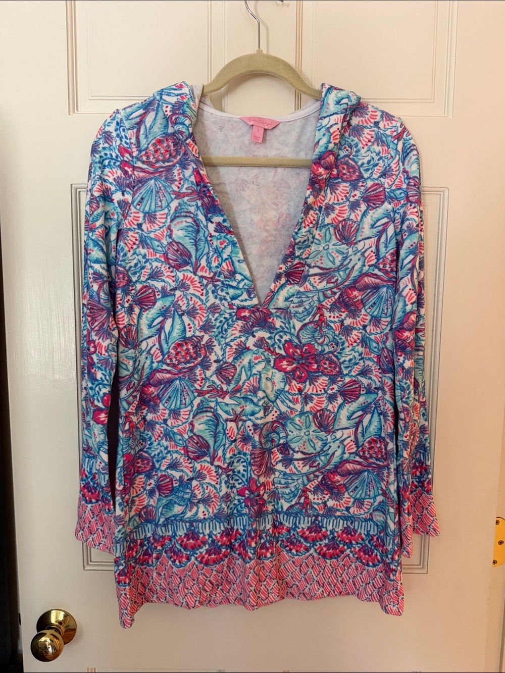 Lilly Pulitzer Higgs Hooded Terry Cloth Coverup